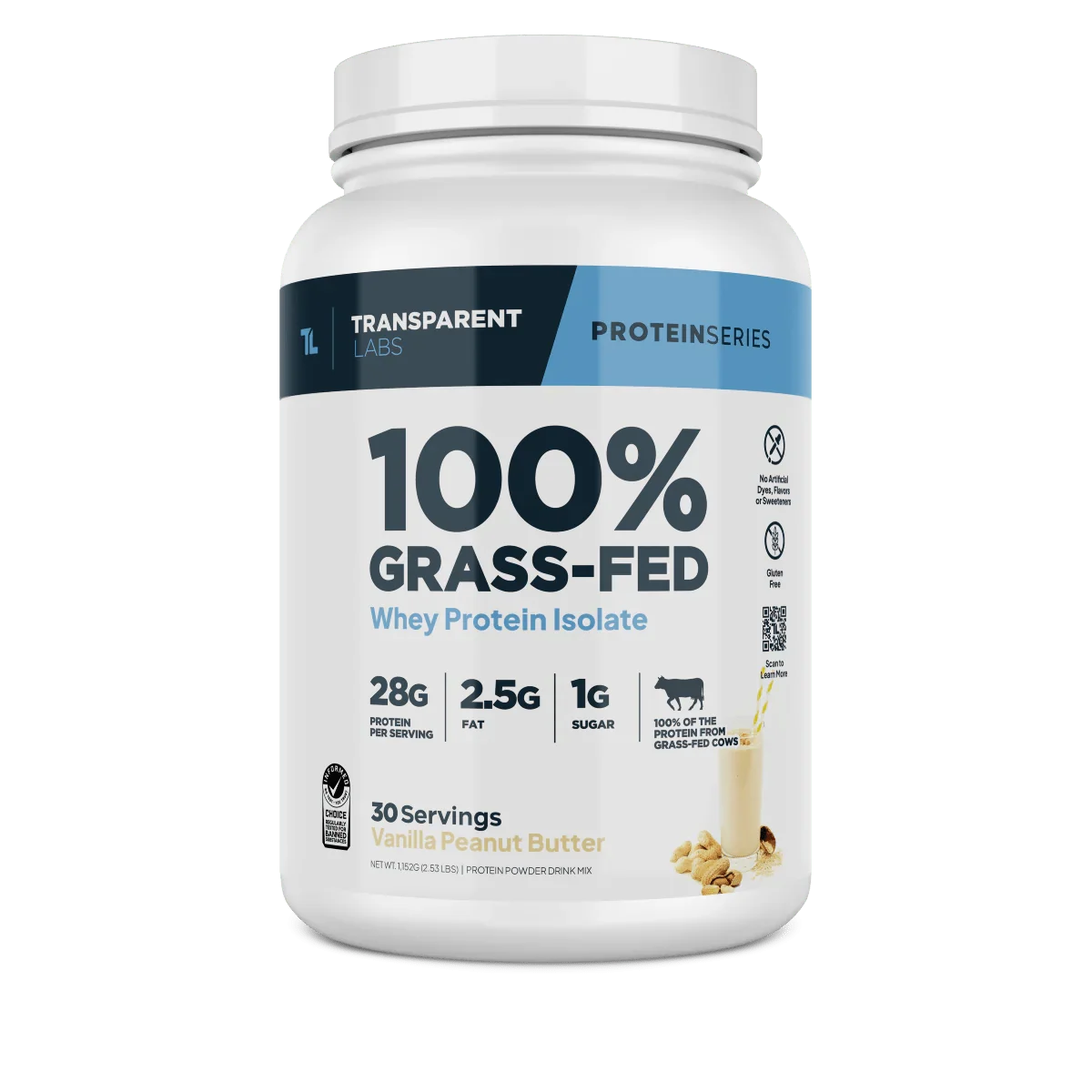 Transparent Labs 100% Grass Fed Whey Isolate (30 Ser)