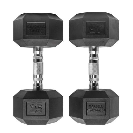 Rubber Hex Fixed Dumbbells