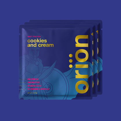 Orion Protein Starter Bundle — 9 Full-Flavor Packs + Free Shaker Bottle