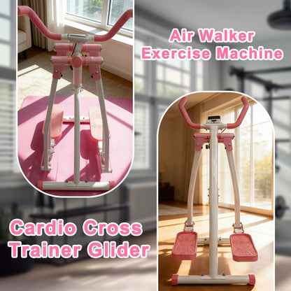 Air Walk Elliptical Machine - Foldable Cardio Cross Trainer Glider for Full-Body Low-Impact Exercise with LCD Display Ideal for Home Gym - Image 2