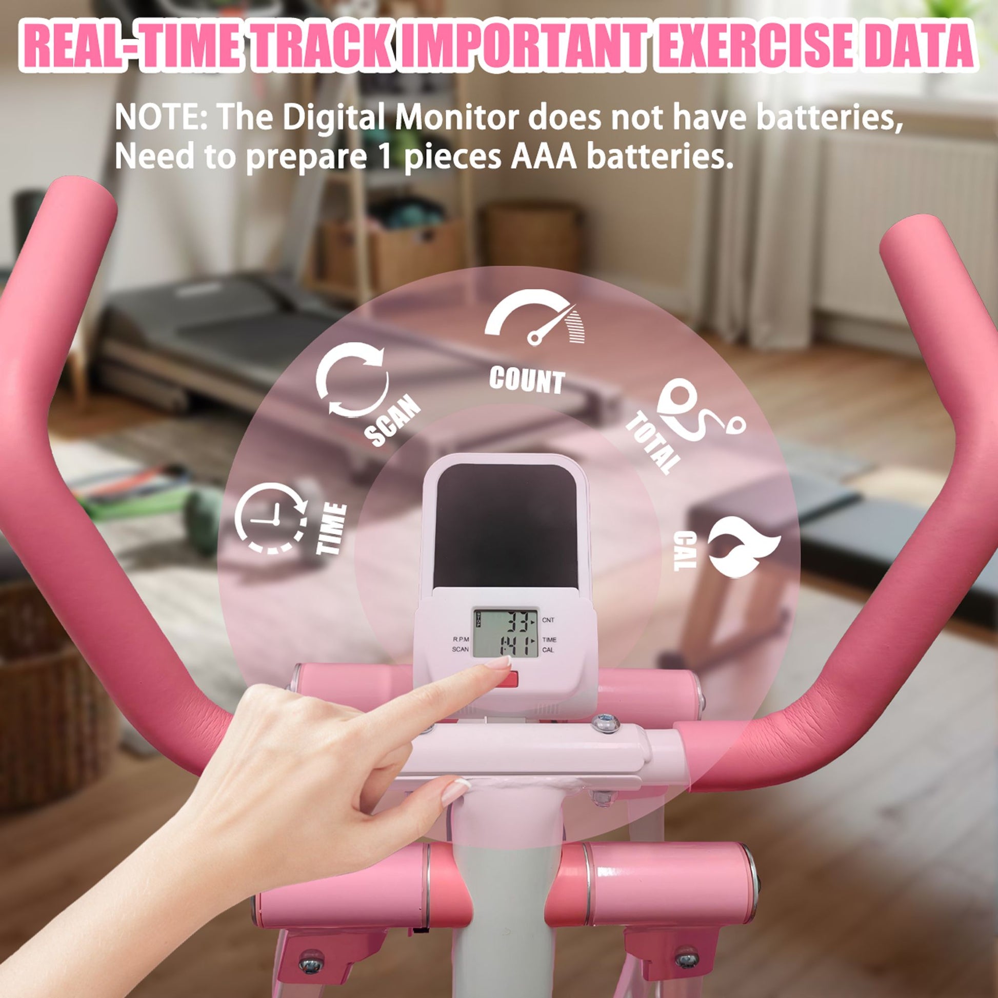 Air Walk Elliptical Machine - Foldable Cardio Cross Trainer Glider for Full-Body Low-Impact Exercise with LCD Display Ideal for Home Gym - Image 3