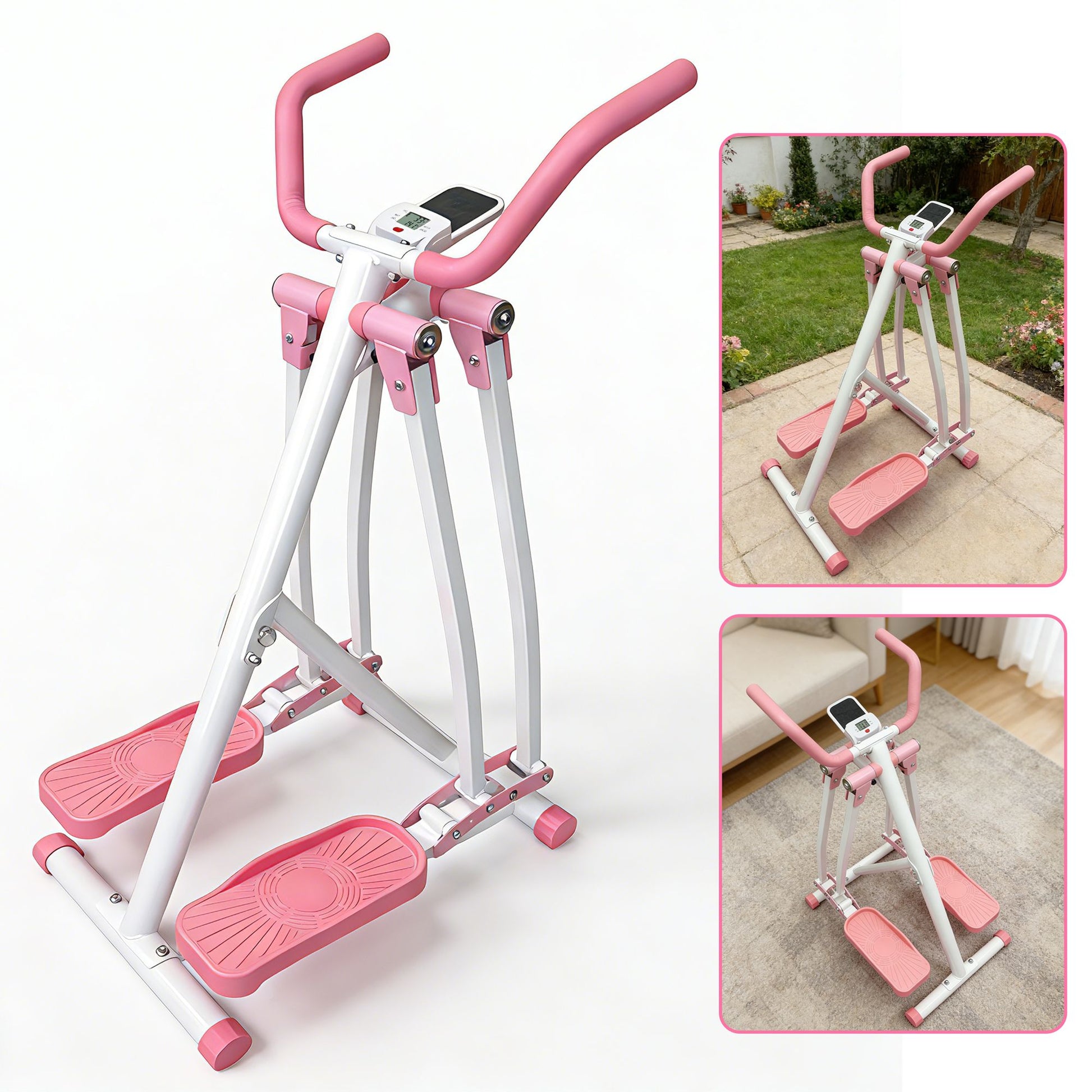 Air Walk Elliptical Machine - Foldable Cardio Cross Trainer Glider for Full-Body Low-Impact Exercise with LCD Display Ideal for Home Gym - Image 6