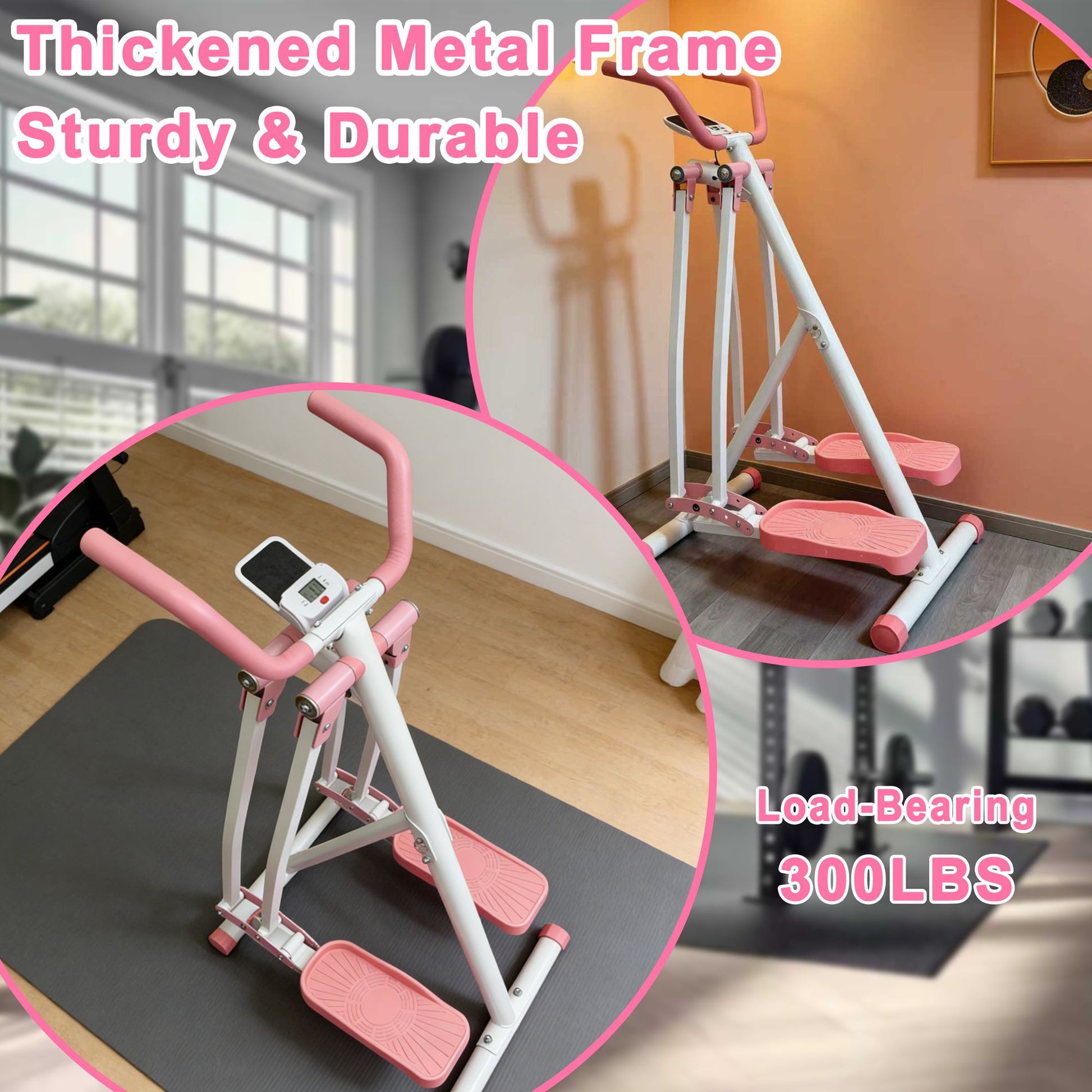 Air Walk Elliptical Machine - Foldable Cardio Cross Trainer Glider for Full-Body Low-Impact Exercise with LCD Display Ideal for Home Gym - Image 7