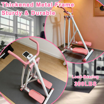 Air Walk Elliptical Machine - Foldable Cardio Cross Trainer Glider for Full-Body Low-Impact Exercise with LCD Display Ideal for Home Gym - Image 7