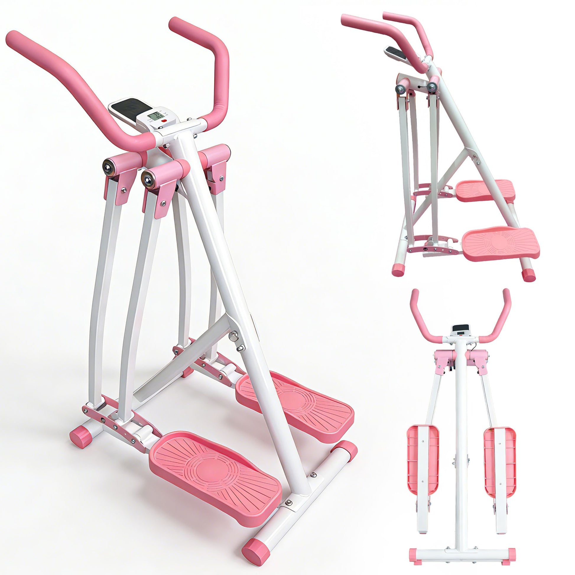 Air Walk Elliptical Machine - Foldable Cardio Cross Trainer Glider for Full-Body Low-Impact Exercise with LCD Display Ideal for Home Gym - Image 1