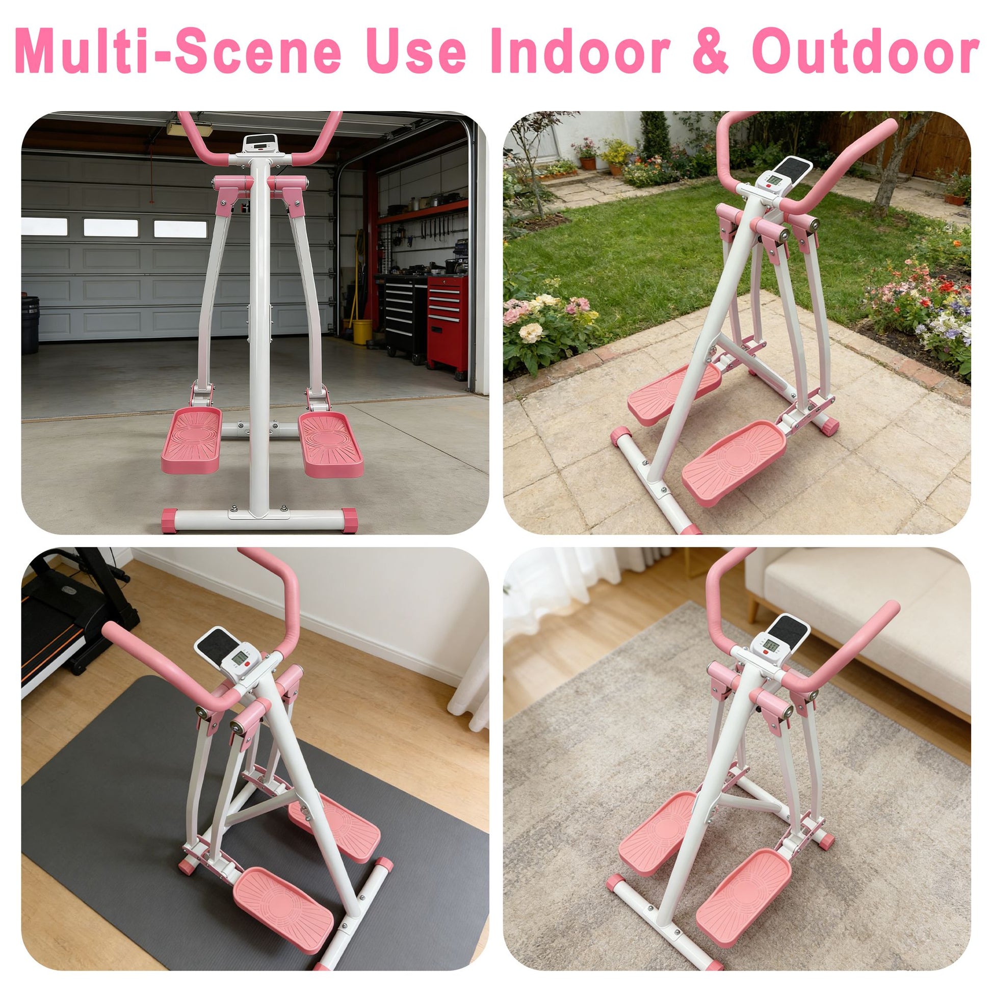 Air Walk Elliptical Machine - Foldable Cardio Cross Trainer Glider for Full-Body Low-Impact Exercise with LCD Display Ideal for Home Gym - Image 5