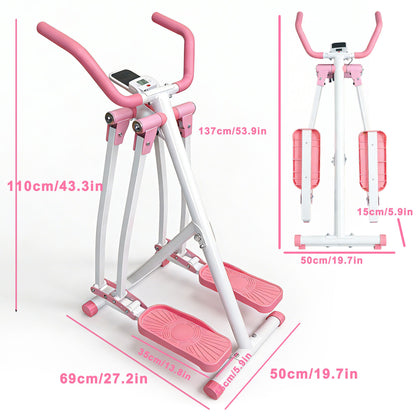 Air Walk Elliptical Machine - Foldable Cardio Cross Trainer Glider for Full-Body Low-Impact Exercise with LCD Display Ideal for Home Gym - Image 9