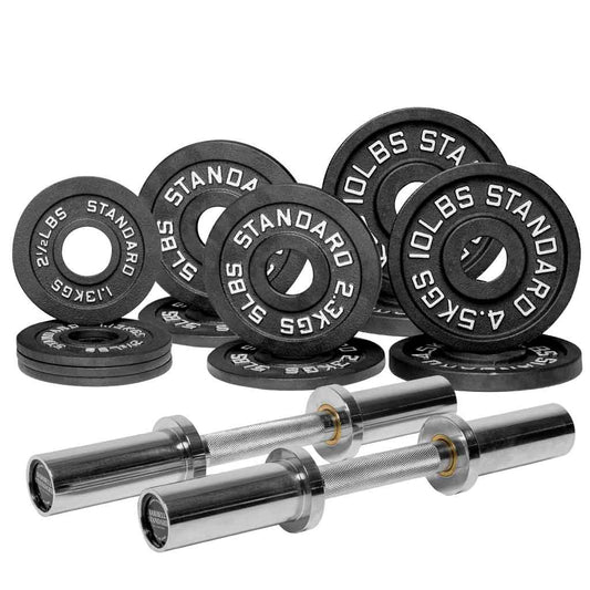 16.5" Loadable Dumbbell Bars with Collars