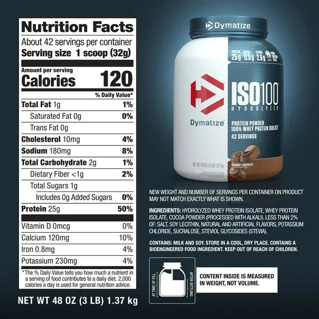 Dymatize ISO 100 Hydrolyzed Protein – 3 lbs