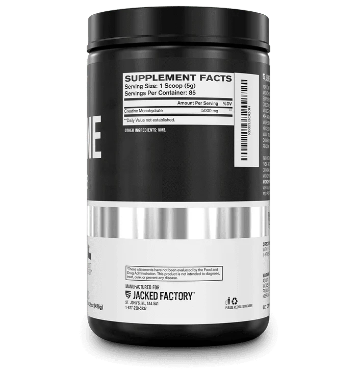 Jacked Factory Creatine Monohydrate Powder | 5g Micronized Creatine