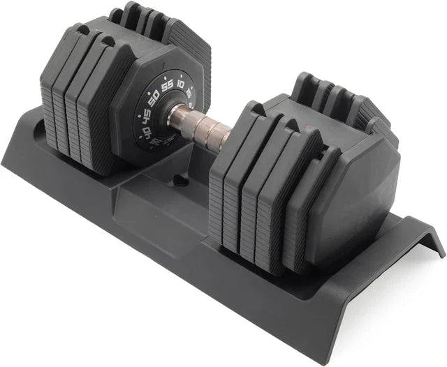 Adjustable Dumbbell with Rotating Handle, 10–55 lb