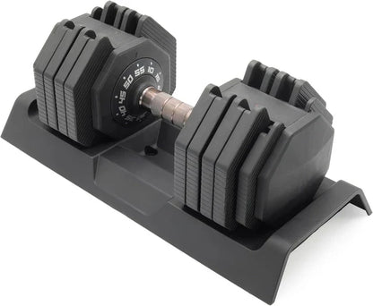 Adjustable Dumbbell with Rotating Handle, 10–55 lb